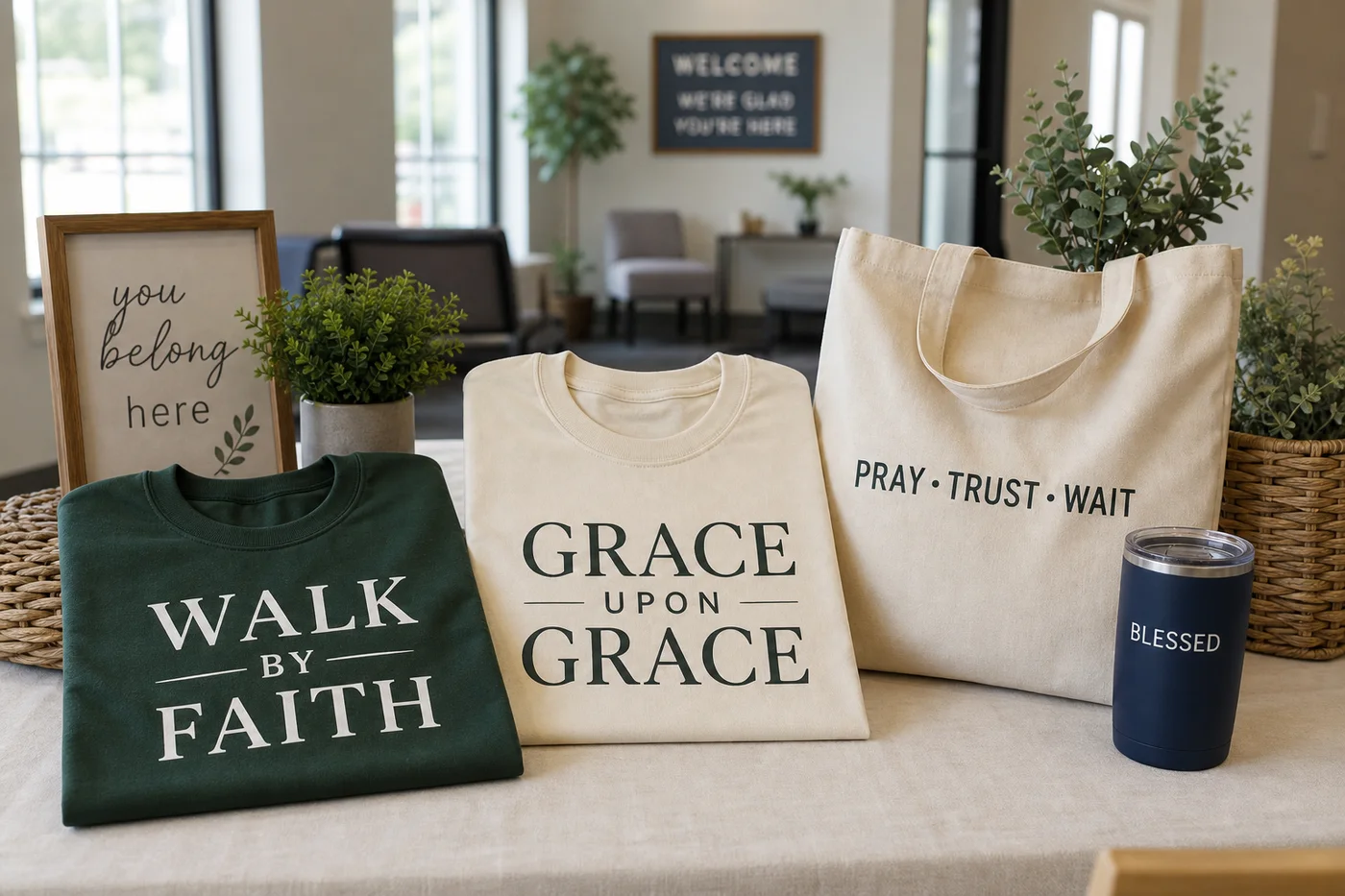 Faith-inspired shirts, group apparel, and custom gifts created by Purpose Filled