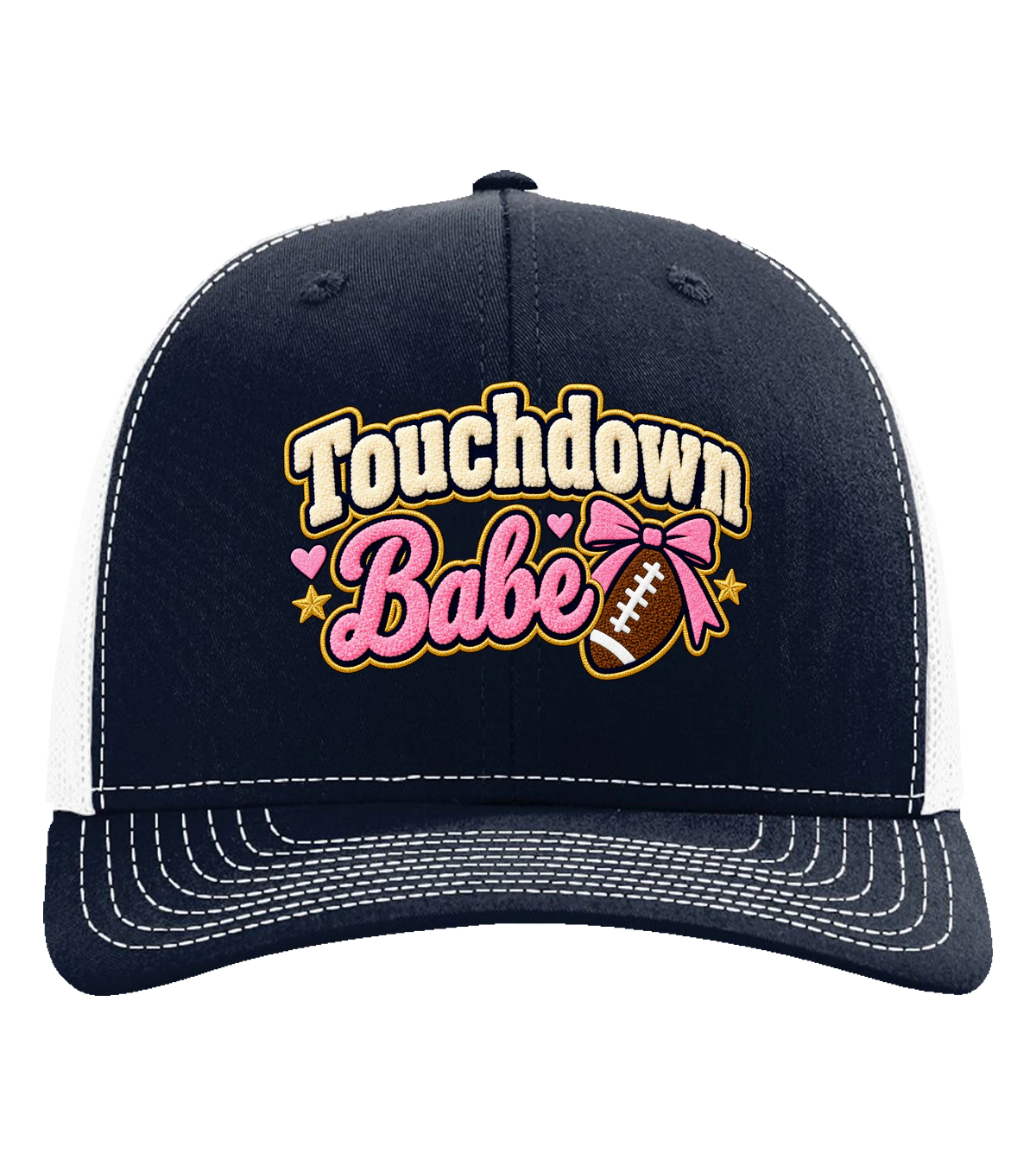 Touchdown Babe Hat finished classic trucker hat example
