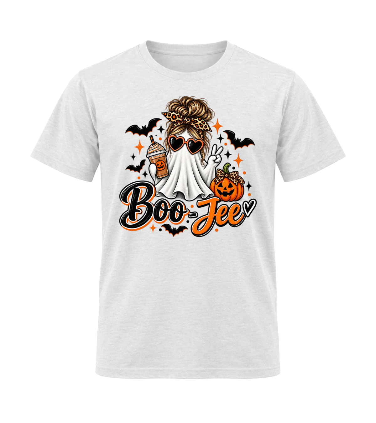 front preview of Boo Jee on White T-shirt