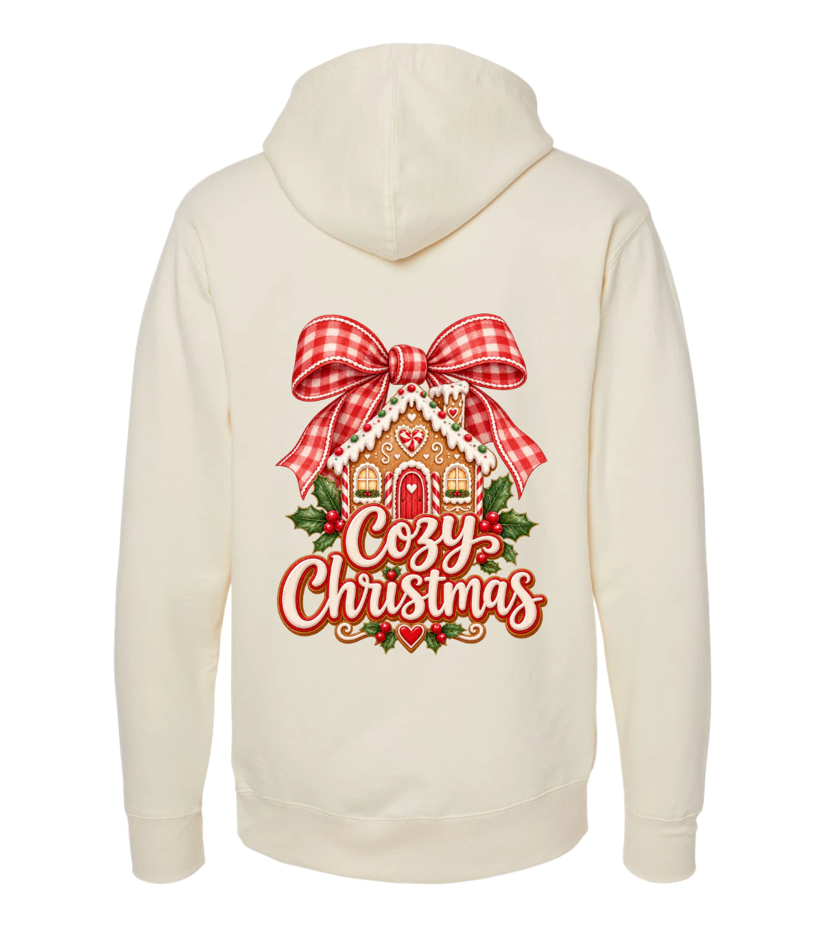back preview of Cozy Christmas on Bone Hoodie