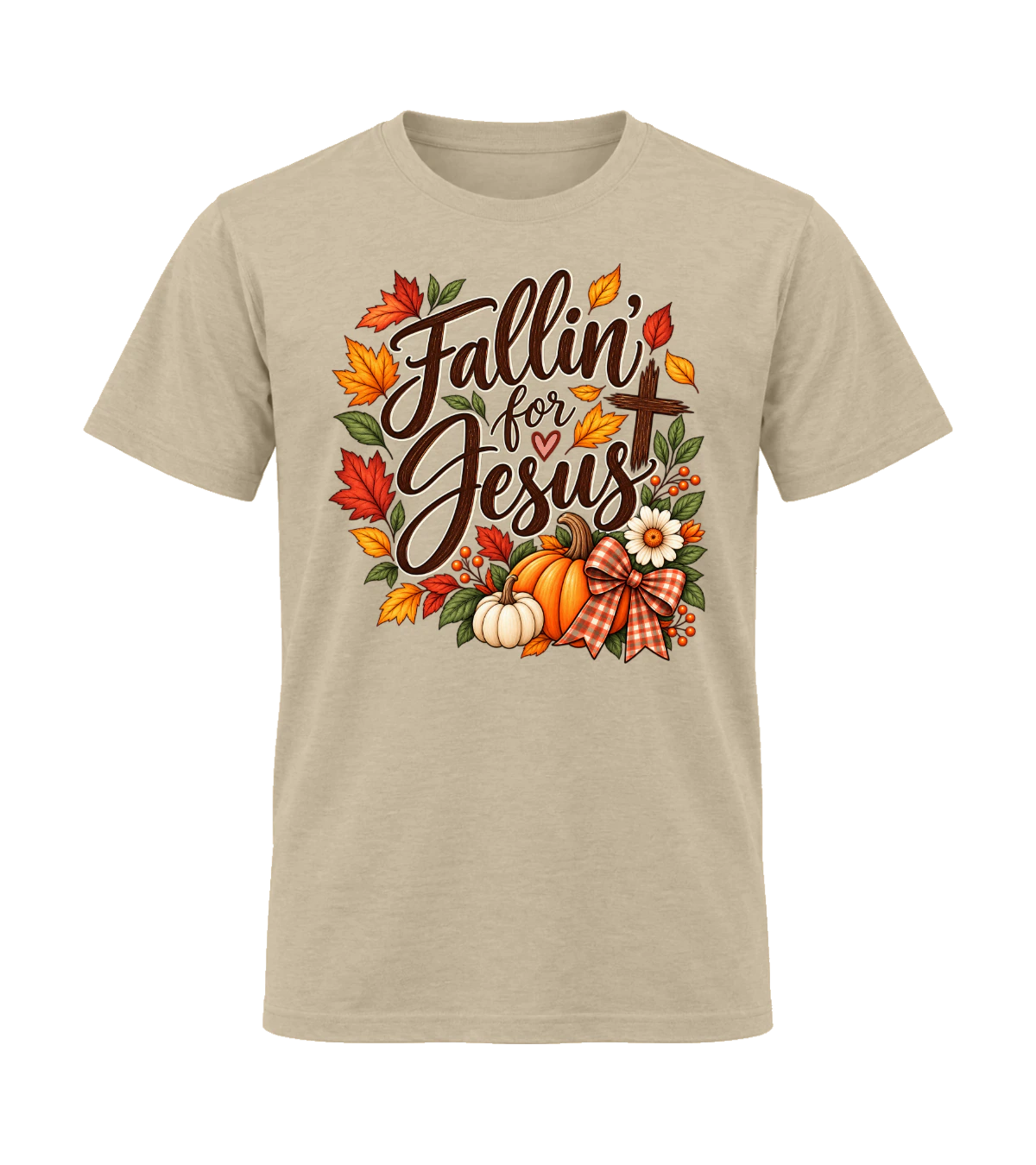 front preview of Fallin For Jesus on Sand T-shirt