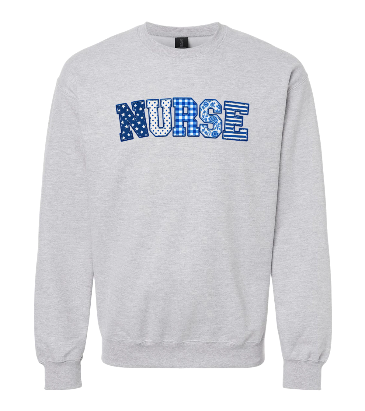front preview of Nurse Sweater on Sport Gray Crewneck sweatshirt