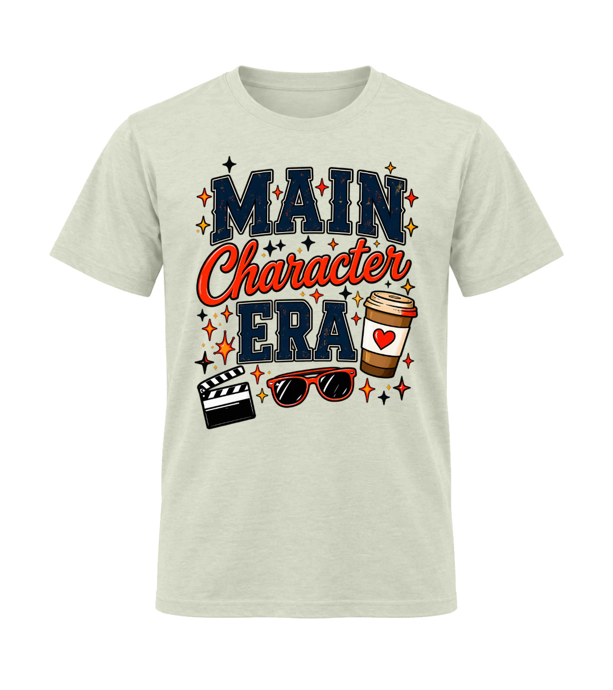 front preview of Main Character Era on Natural T-shirt