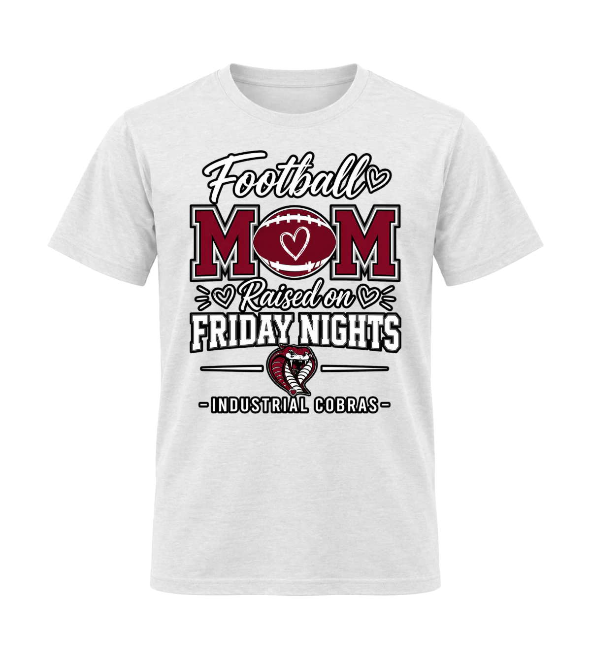 front preview of Football Mom: Friday Nights on White T-shirt