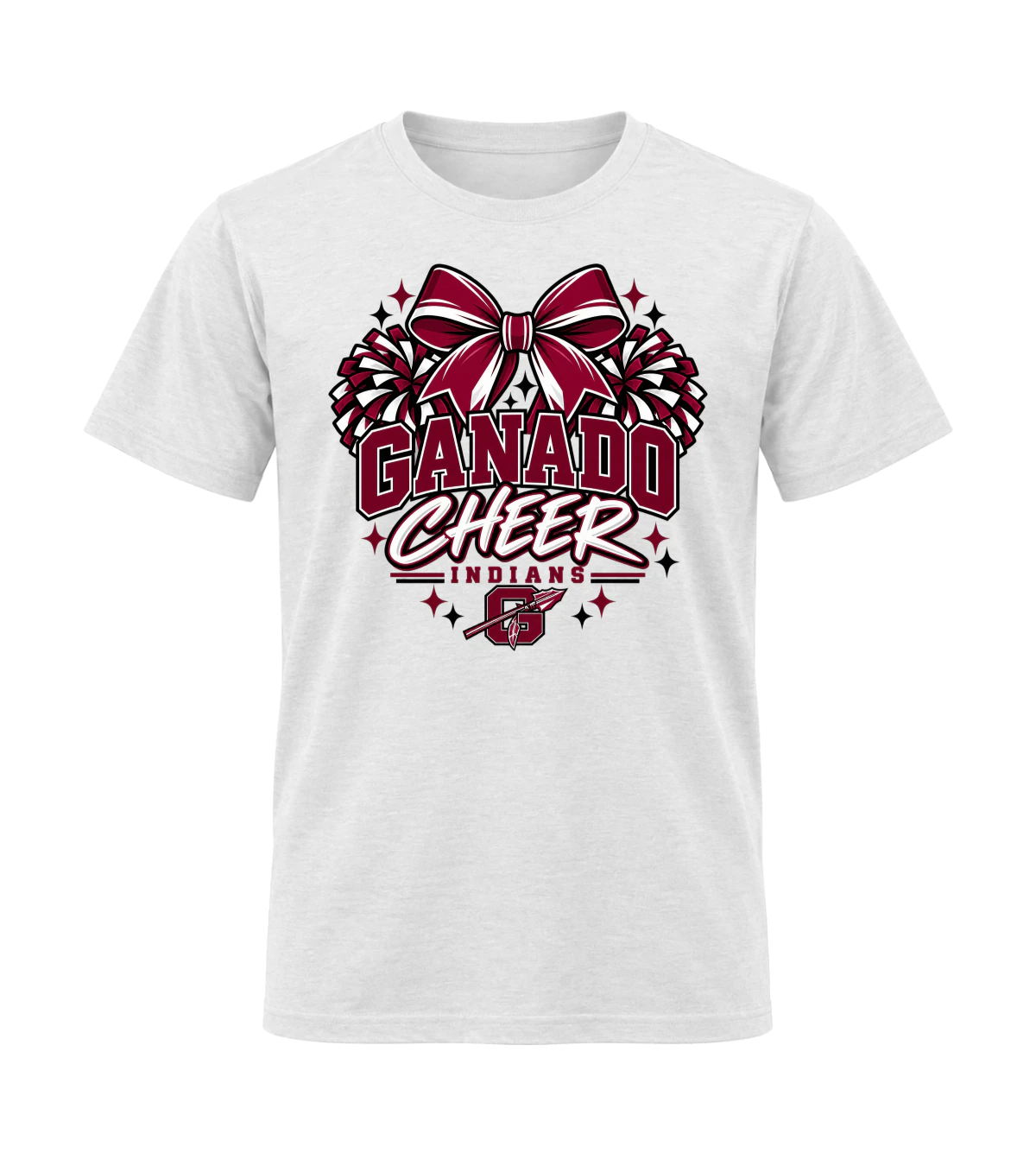 front preview of Ganado Cheer on White T-shirt