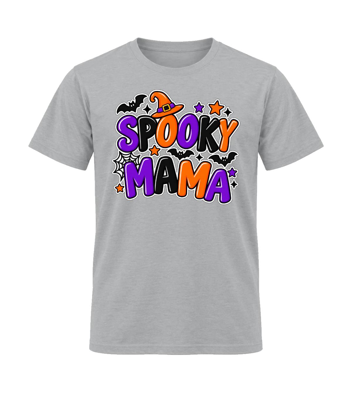 front preview of Spooky Mama on Sport Gray T-shirt
