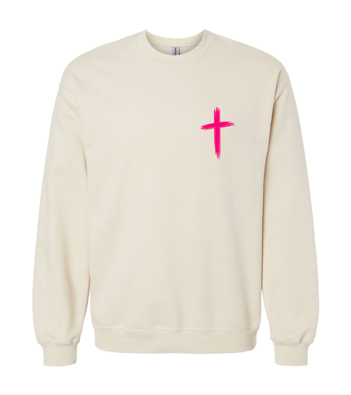front preview of My Worship Is Loud Because My Wounds Were Deep on Sand Crewneck sweatshirt