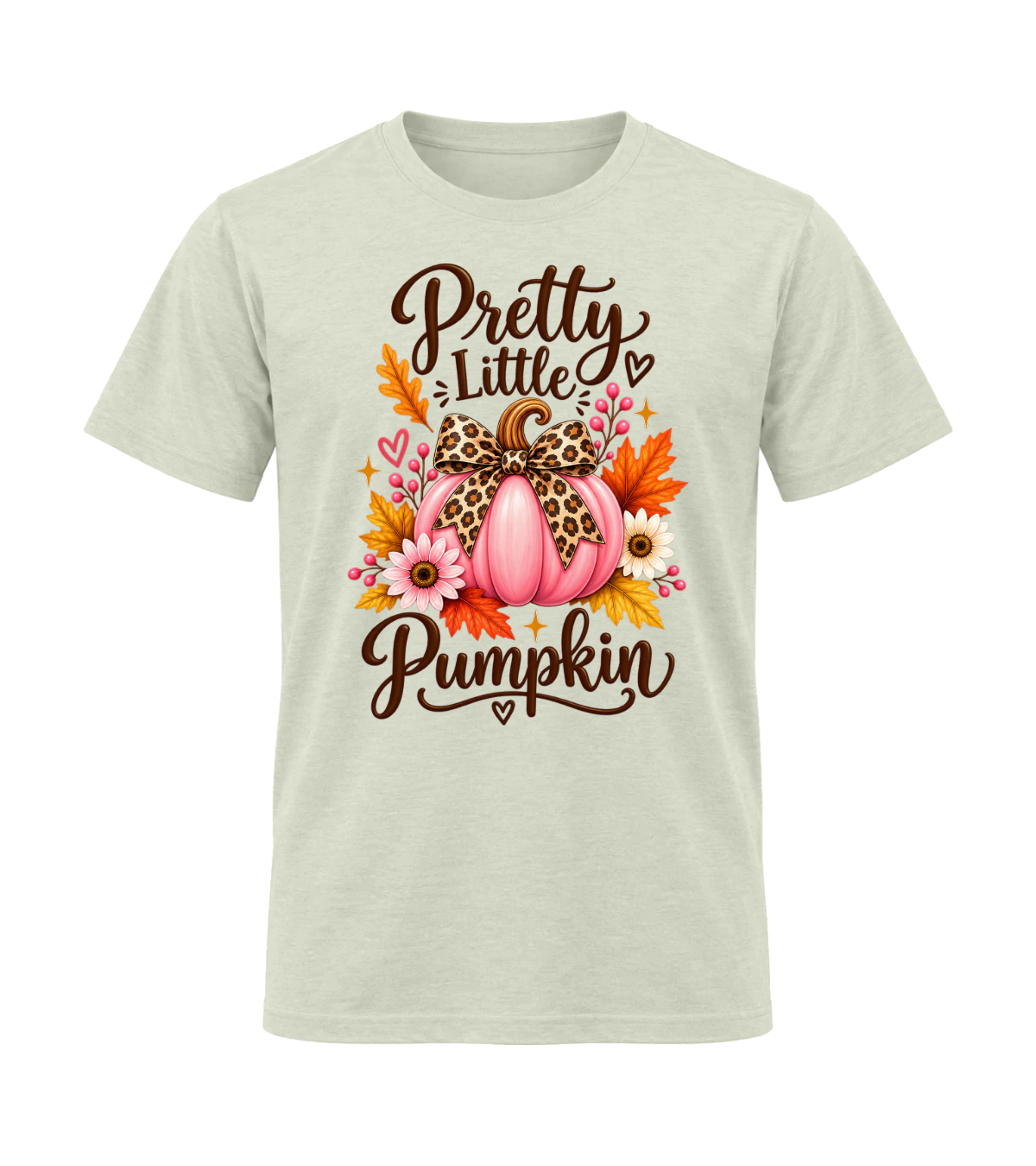 front preview of Pretty Little Pumpkin on Natural T-shirt