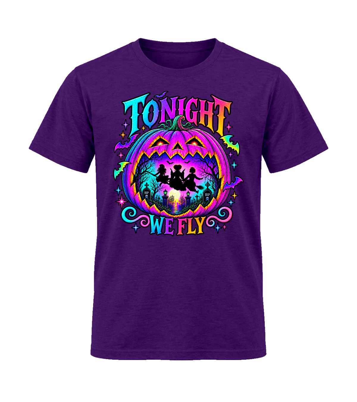 front preview of Tonight We Fly on Purple T-shirt