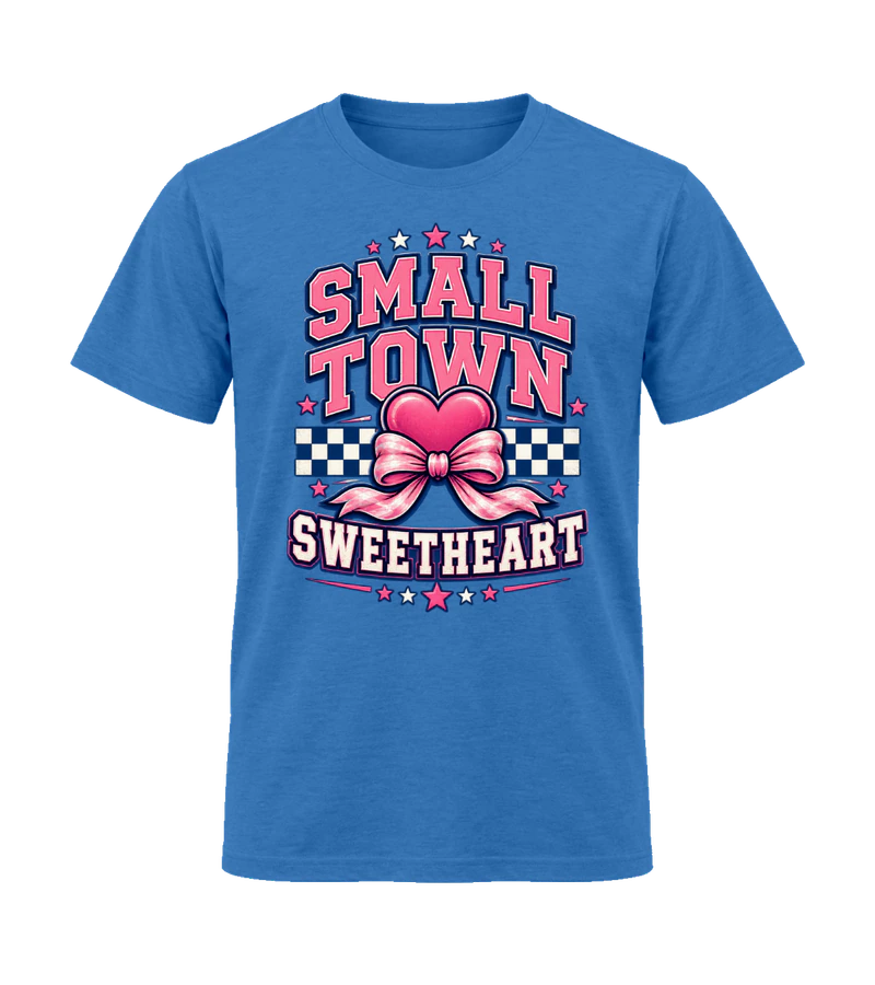 front view of Small Town Sweetheart on Royal Gildan 64000 Softstyle Shirt
