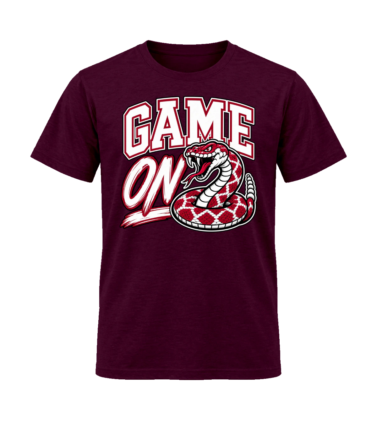 front preview of Game On on Maroon T-shirt