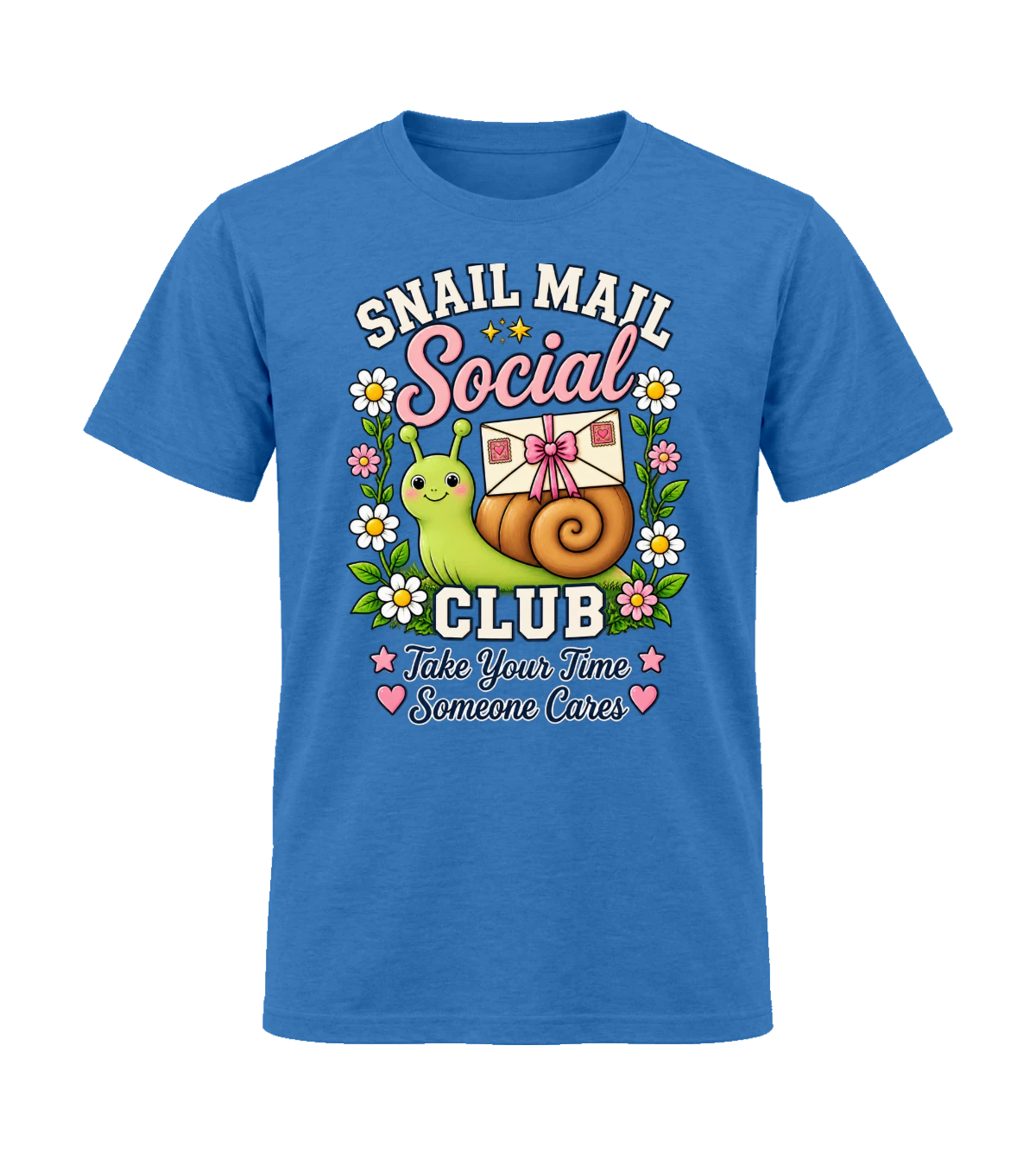 front preview of Snail Mail Social Club on Royal T-shirt