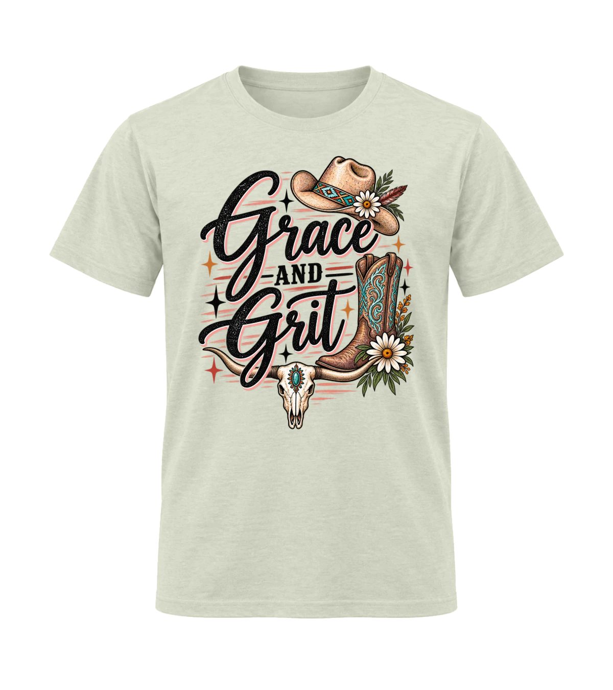 front preview of Grace And Grit on Natural T-shirt