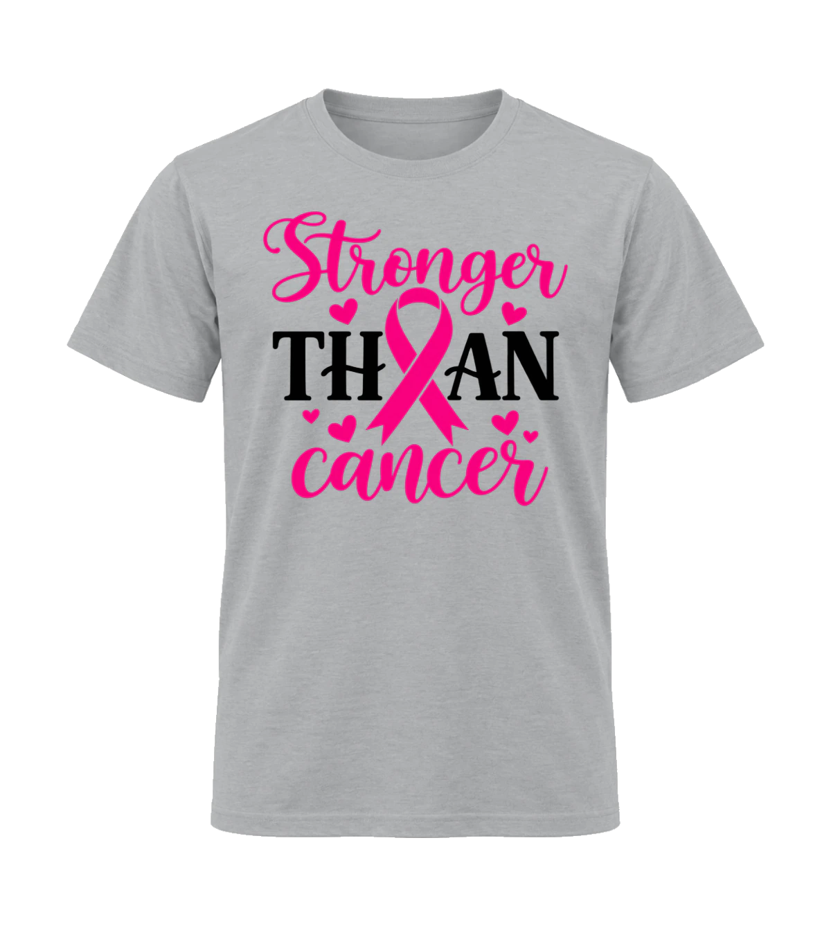 front preview of Stronger Than Cancer on Sport Gray T-shirt