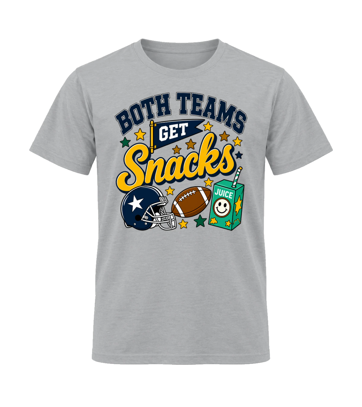 front preview of Both Teams Get Snacks on Sport Gray T-shirt