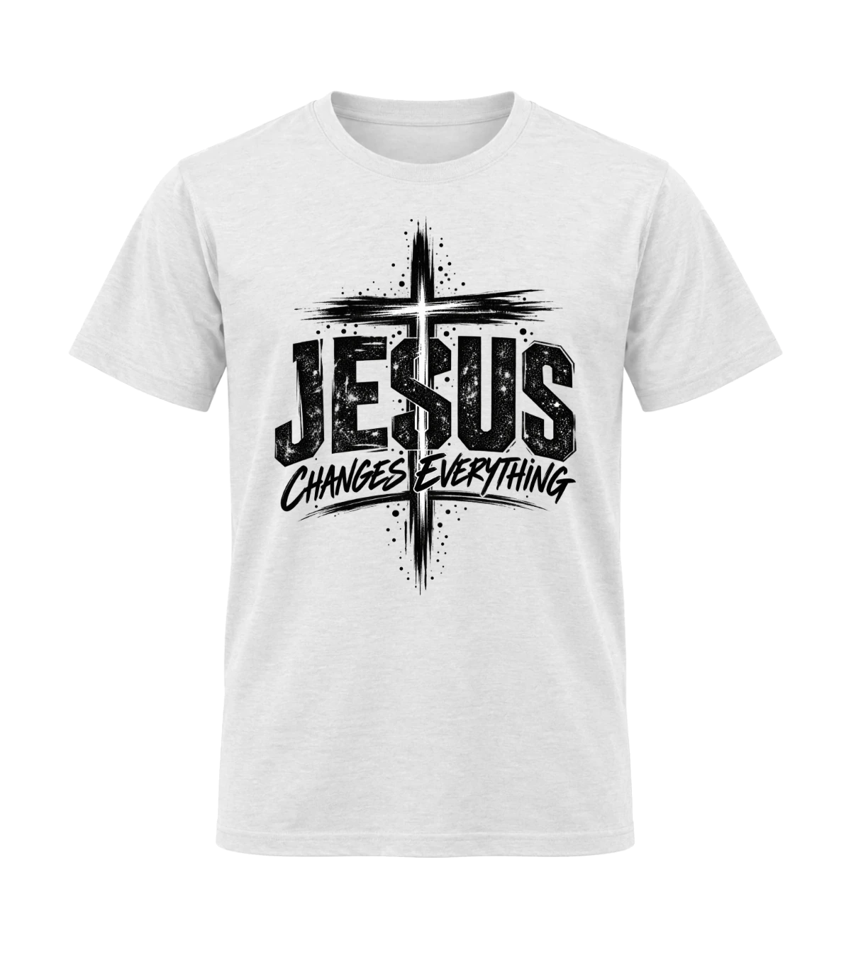 front preview of Jesus Changes Everything on White T-shirt