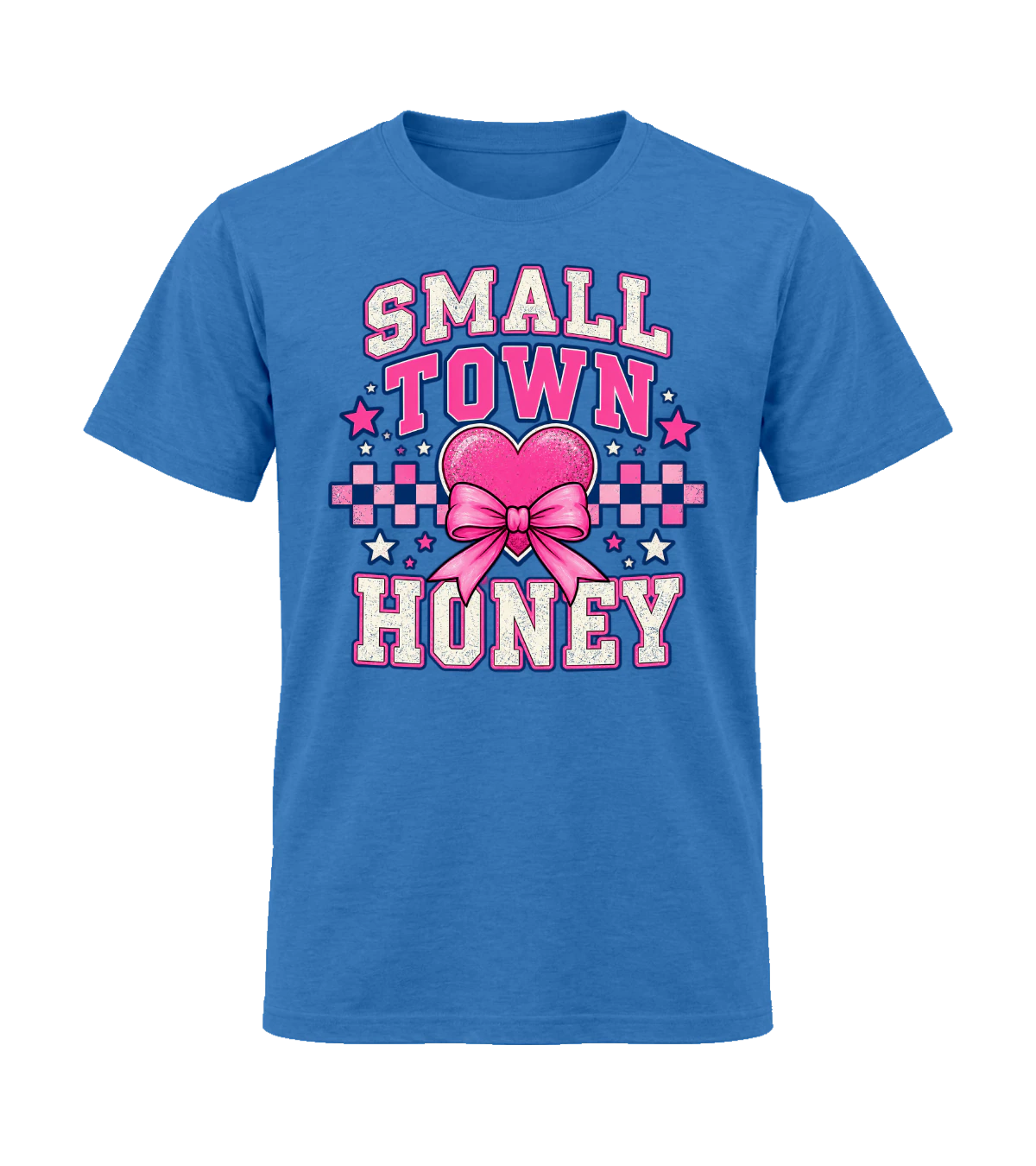 front preview of Small Town Honey on Royal T-shirt