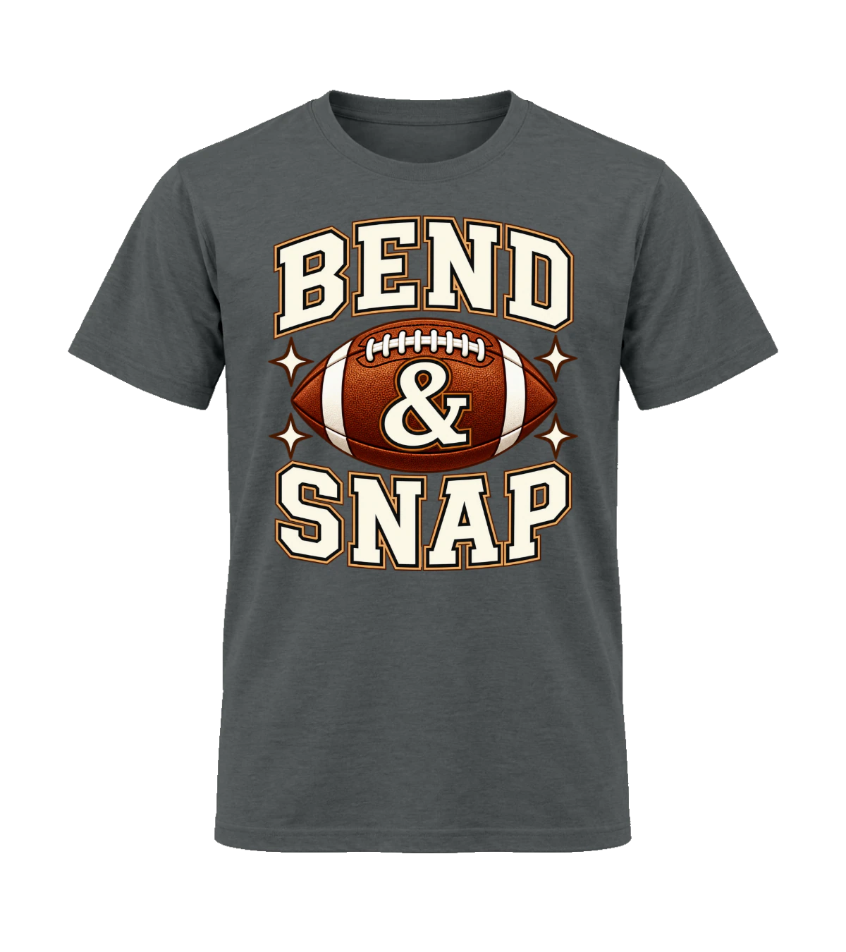 front preview of Bend And Snap on Charcoal T-shirt